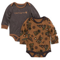 Carhartt Infant Boys' Construction Long-Sleeve Bodysuit, 2-Piece