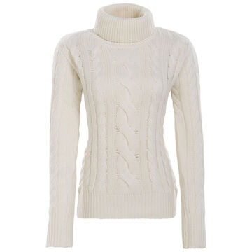 Alps & Meters Womens Classic Cable Knit Long-Sleeve Sweater