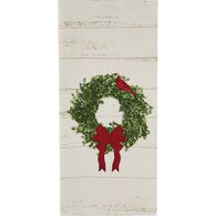 Park Designs Williamsburg Cardinal Wreath Print Embroidered Dish Towel