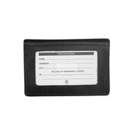 ili New York Women's Leather Card Holder with RFID Blocking