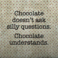 Paisley & Parsley Designs Chocolate Doesnt Ask Questions Marble Tiles Coaster