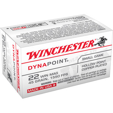 Winchester DynaPoint 22 Winchester Mag 45 Grain CPHP Ammo (50)