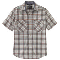 Carhartt Men's Rugged Flex Relaxed Fit Lightweight Snap-Front Plaid Short-Sleeve Shirt
