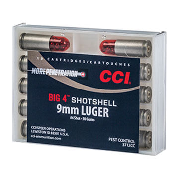 CCI Big 4 9mm Luger 45 Grain #4 Handgun Shotshell (10)