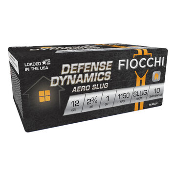 Fiocchi Defense Dynamics Low Recoil 12 GA 2.75 1 oz. Slug Ammo (10)