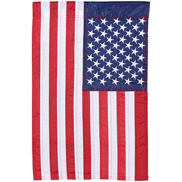 Carson Home Accents American Flag Double Appliqué Garden Flag