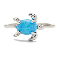 Pura Vida Bracelets Women's Opal Sea Turtle Ring