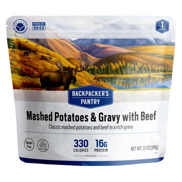Backpackers Pantry Mashed Potatoes w/ Gravy & Beef GF Meal - 1 Serving