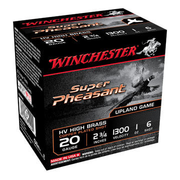 Winchester Super-X Super Pheasant Magnum High Brass 20 GA 2-3/4 1 oz. #6 Shotshell Ammo (25)