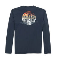 Southern Tide Men's Circle Sunset Performance Long-Sleeve Shirt
