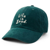 Life is Good Men's LIG Vintage Wordmark Stacked Corduroy Chill Cap