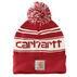 Carhartt Mens Knit Pom-Pom Cuffed Logo Beanie