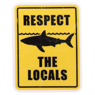 Sticker Cabana Respect the Locals - Shark Crossing Sign Mini Sticker