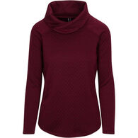 North River Women's Jacquard Knit Crossover Mock Neck Pullover
