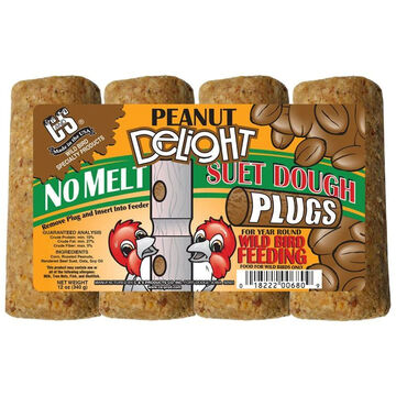 C&S Peanut Delight No Melt Suet Dough Plugs Bird Food