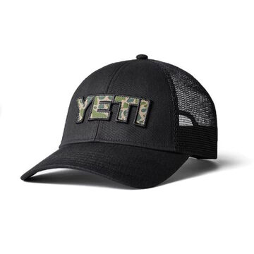 YETI Mens & Womens Camo Logo Badge Trucker Hat