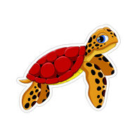 Sticker Cabana Turtle Mini Sticker