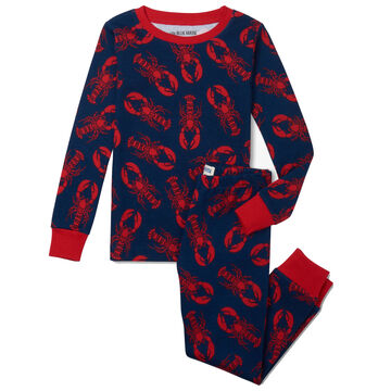 Hatley Toddler Boys Little Blue House Navy Lobster Pajama Set, 2-Piece