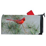 MailWraps Winter Red Bird Magnetic Mailbox Cover