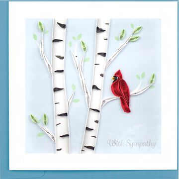 Quilling Card Cardinal Sympathy Card