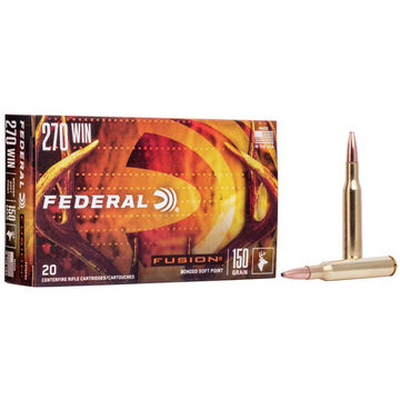 Federal Fusion 270 Winchester 150 Grain Fusion Soft Point Rifle Ammo (20)