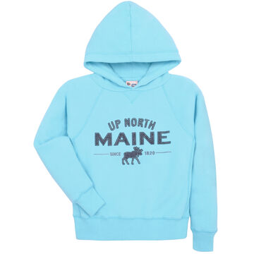 Lakeshirts Youth Blue 84 Up North Maine Moose Hooded Sweatshirt