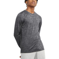Champion Men's C Logo Sleeve Camo Jacquard Sport Long-Sleeve T-Shirt