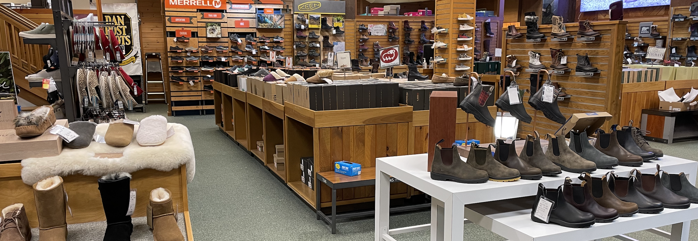inside of store showing shoes