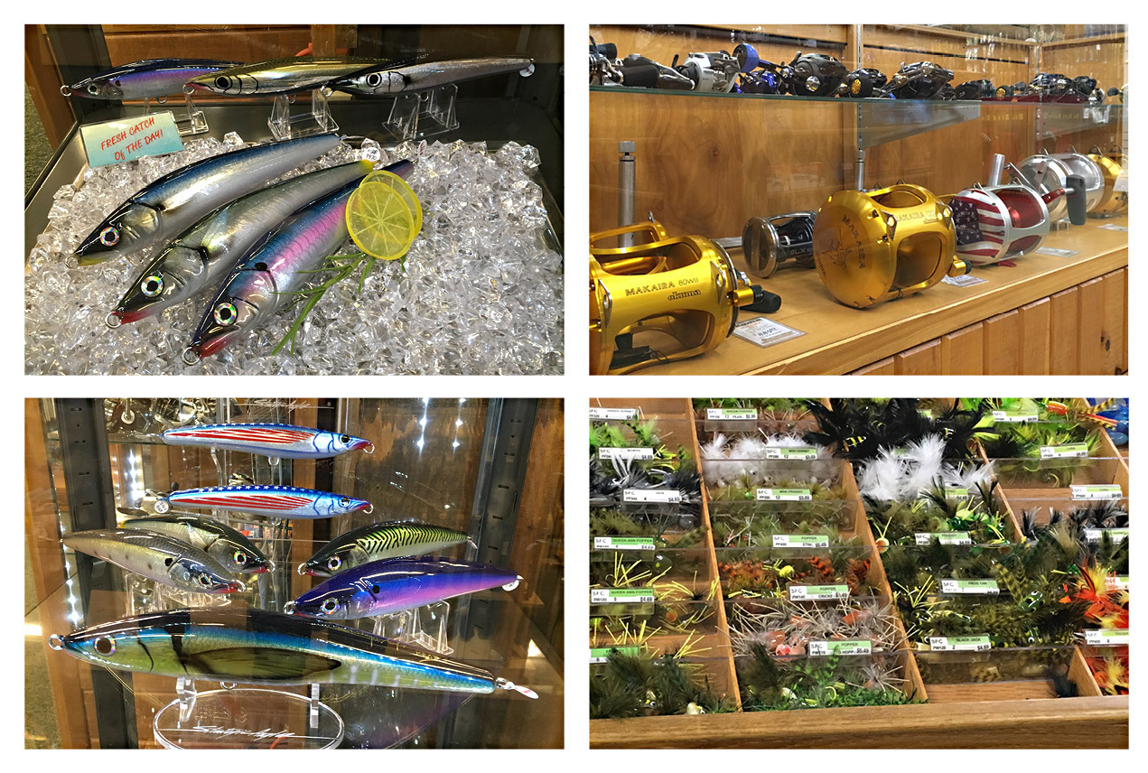 inside of store showing fishing section