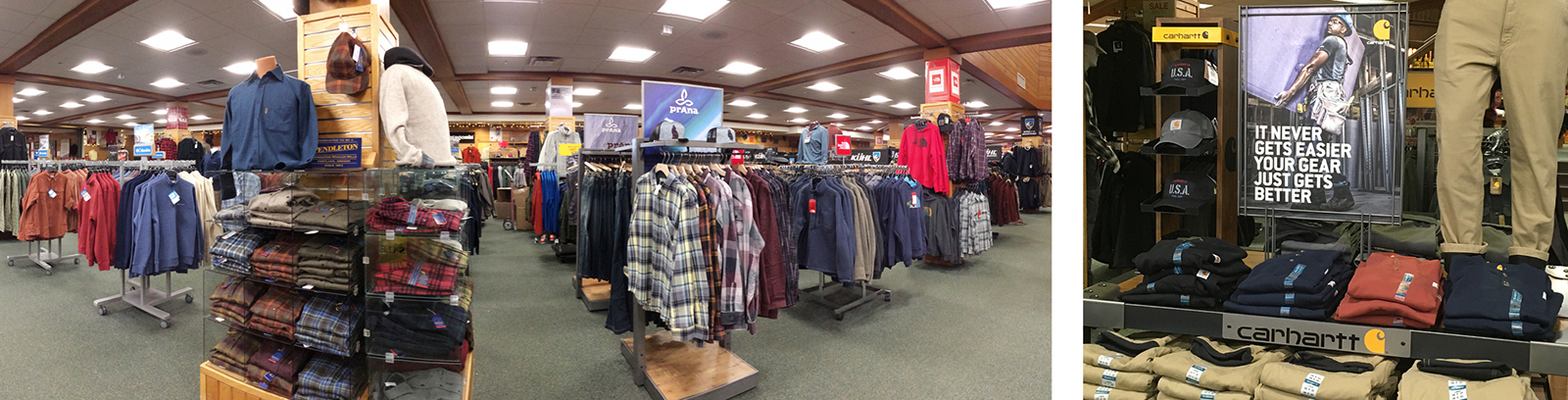 inside of store showing clothes