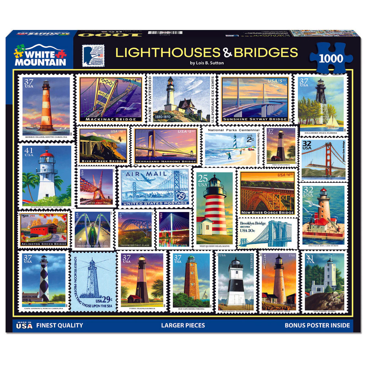 White Mountain Jigsaw Puzzle - Lighthouses & Bridges